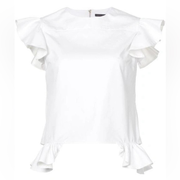 HARVEY FAIRCLOTH Angel Sleeve Zip-Up Top Size: M - Picture 1 of 10